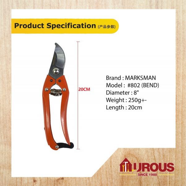 MARKSMAN PRUNING SHEAR 8'' #802 (BEND) - Image 5