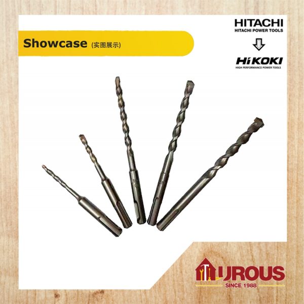 HITACHI SDS PLUS CONCRETE DRILL BIT SET 5PCS 401986 - Image 2