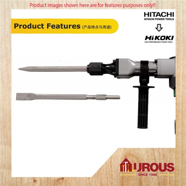 HITACHI HIKOKI HEXAGONAL HACKING CHISEL - (FLAT / POINT) - Image 4