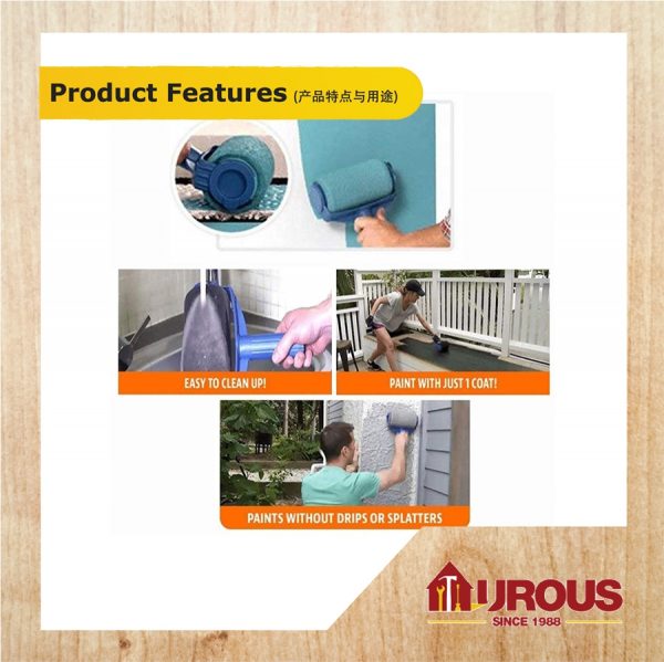 PINTAR FACIL PAINT RUNNER PRO PAINT BRUSH ROLLER SET (6PCS SET) W/STAINLESS STEEL HANDLE - Image 5