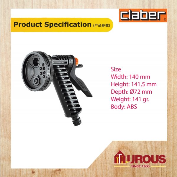 CLABER SPRAY PISTOL ''GARDEN'' GCB-9373 - Image 4