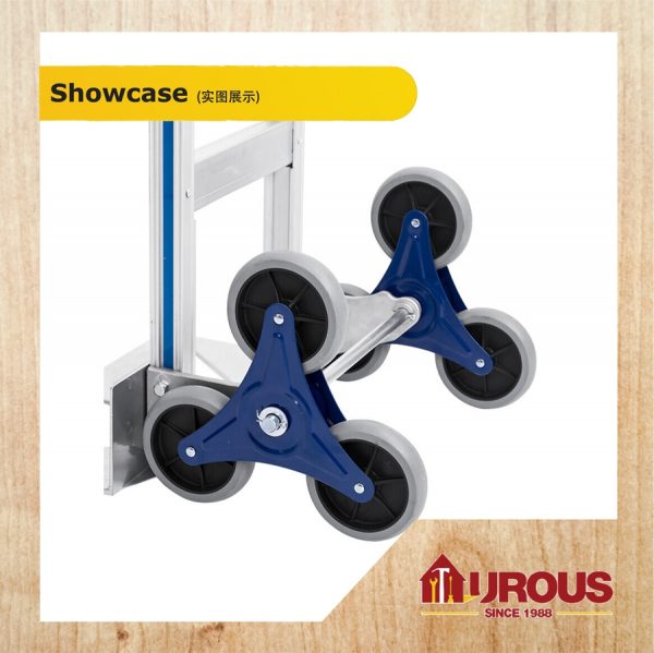 HEAVY DUTY 6 PU ROLLER WHEEL CASTER ALUMINIUM HAND TRUCK STAIR CLIMBER HAND TROLLEY MAX 200KG - Image 3
