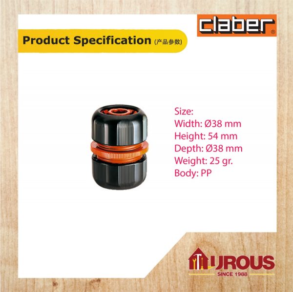 CLABER HOSE MENDER 5/8" GCB-8563 - Image 3