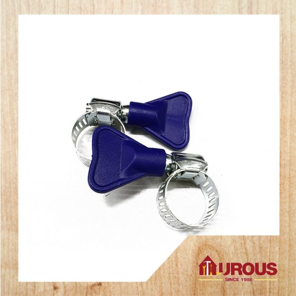 MARKSMAN HOSE CLIP C/W HANDLE (PVC BLUE) 10MM~23MM = 3/8"~7/8" (1 piece)