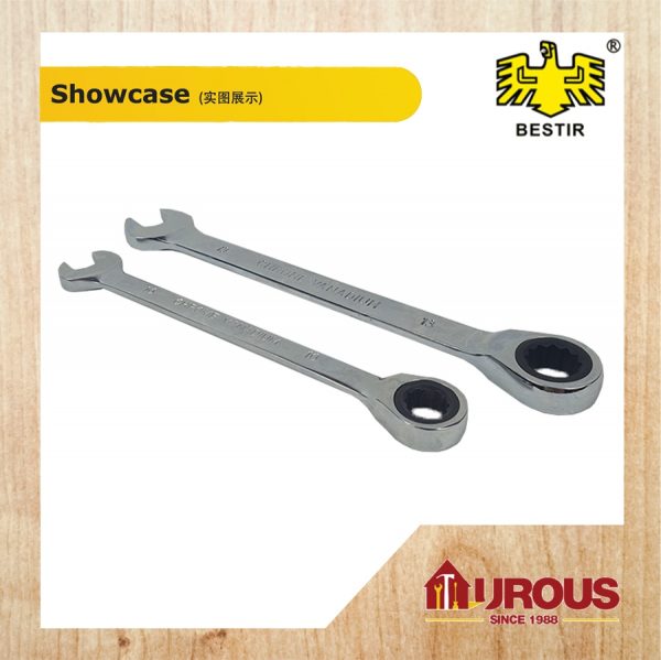 BESTIR COMMON RING SPANNER C/W ONE SIDE RATCHET 10-15MM - Image 5