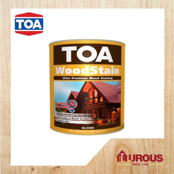 TOA WOODSTAIN PREMIUM WOOD COATING FOR EXTERIOR AND INTERIOR -GLOSS- 5 LITRE