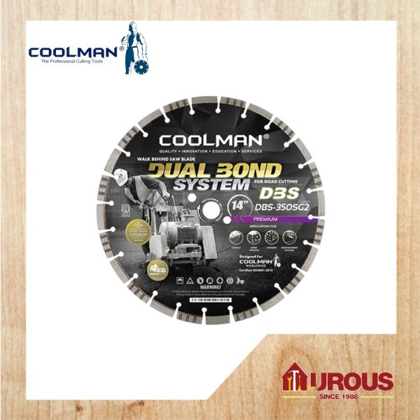 COOLMAN HIGH SPEED DUALBOND SYSTEM LASER WELDED BLADE DIAMOND DISC 14"/350MM (DBS350SG2)