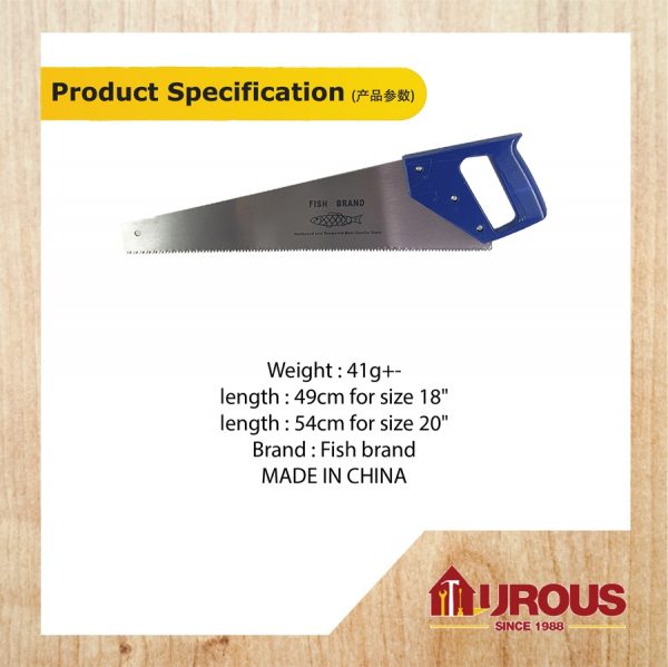 Japan Fish Brand Handsaw 18" 20'' - Image 5