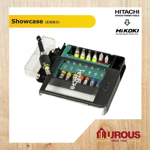 HITACHI SCREWDRIVER BIT SET + ADAPTOR 15 PCS BIT BOX 40018010 - Image 3