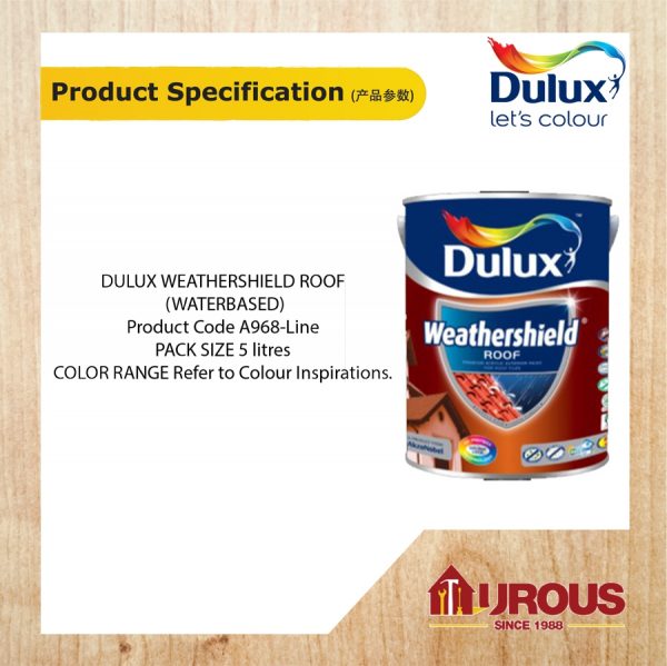 DULUX WEATHERSHIELD ROOF 5 LITRE (ROOFSHIELD) - Image 4