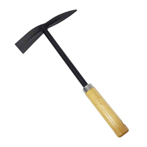 Wooden Handle Mini Hoe x Chisel (2 sided head)