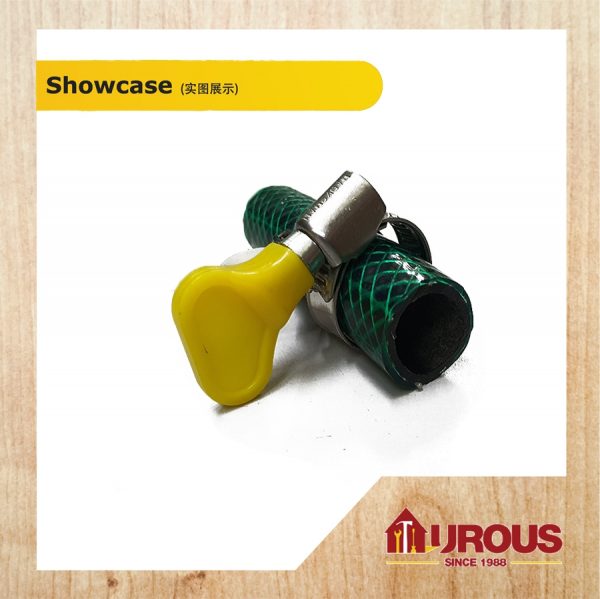 MII S/S HOSE CLIP 100% C/W HANDLE (PVC YELLOW) NO. O - 12MM~22MM (1 piece) - Image 5