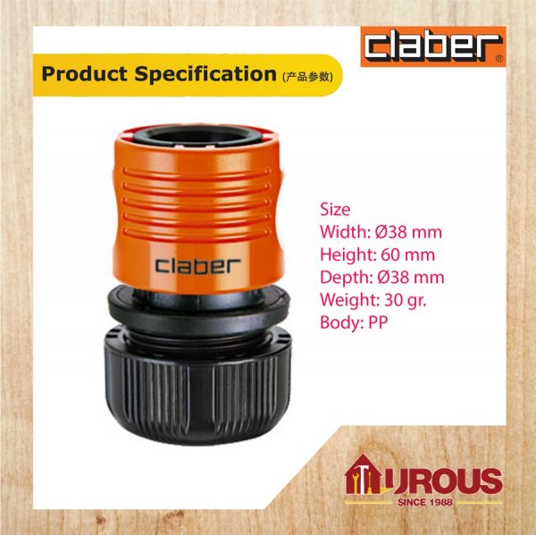 CLABER AUTOMATIC COUPLING GCB-8569 5/8" - Image 3