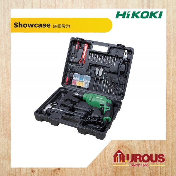 HIKOKI IMPACT DRILL MACHINE 1/2" 16MM C/W ACCESSORIES SET MODEL DV13VST - Image 3