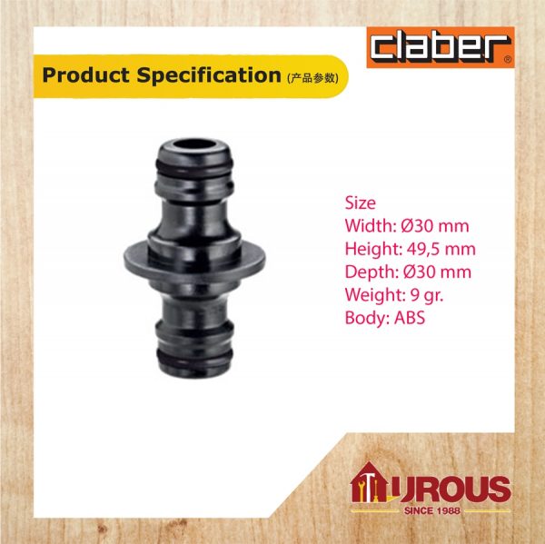 CLABER HOSE EXTENDER UNIT TWO-WAY CONNECTOR 8613 - Image 5
