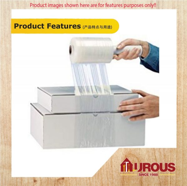 STRETCH FILM BABY ROLL PACKAGING WRAP(TRANSPARENT) (SHORT) 4'' 0.02MM X 100MM - Image 4