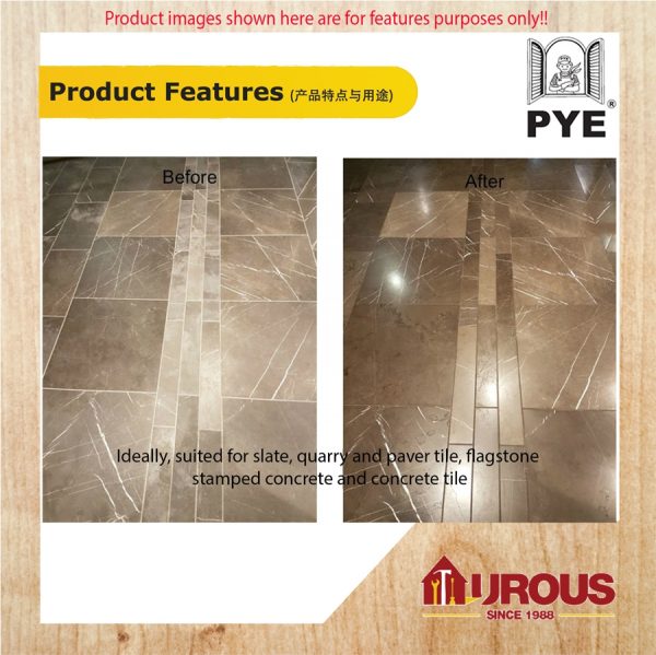 PYE SLATE-SEAL CLEAR PROTECTING ACRYLIC SEALER SHINING PROTECTOR (1 LITRE) - Image 2