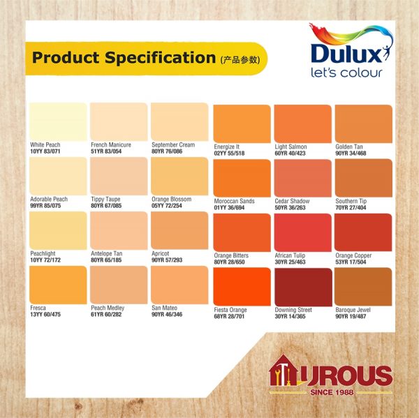 DULUX AMBIANCE PEARL GLO 1 LITRE (OTHERS COLOUR SERIES) - Image 5