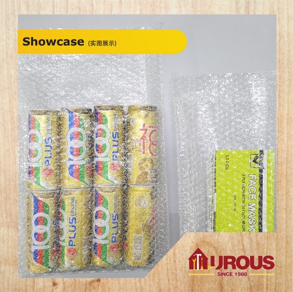 AIR BUBBLE BAG SINGLE LAYER WITH FLAP TRANSPARENT COLOUR (S/L) [10pcs/pack] - Image 5