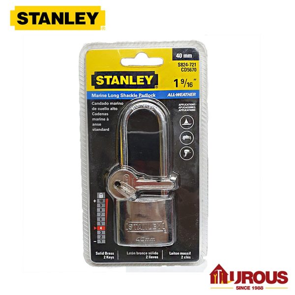 Stanley Marine Long Shackle Padlock (30 to 50mm)