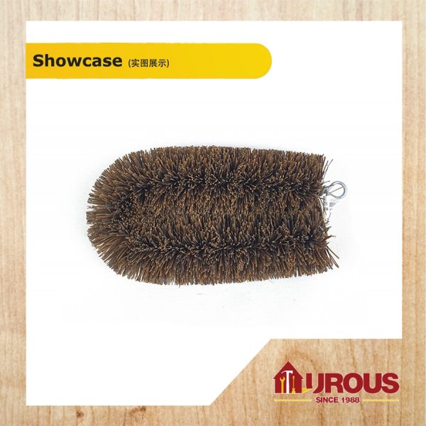 COCONUT HUSK FLOOR BROWN BRUSH 6'' (H/D) PALMYRA BRUSH - Image 4