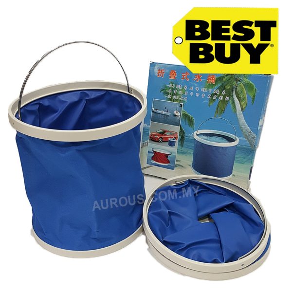 Waterproof Foldable Outdoor Water Bucket Pail 11 Litre - Image 2