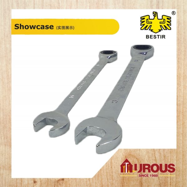 BESTIR COMMON RING SPANNER C/W ONE SIDE RATCHET 10-15MM - Image 2