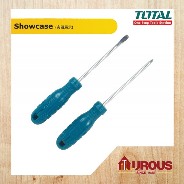 TOTAL SLOTTED / PHILLIPS SCREWDRIVER 40CR (100MM , 150MM) - 1 PIECE - Image 4