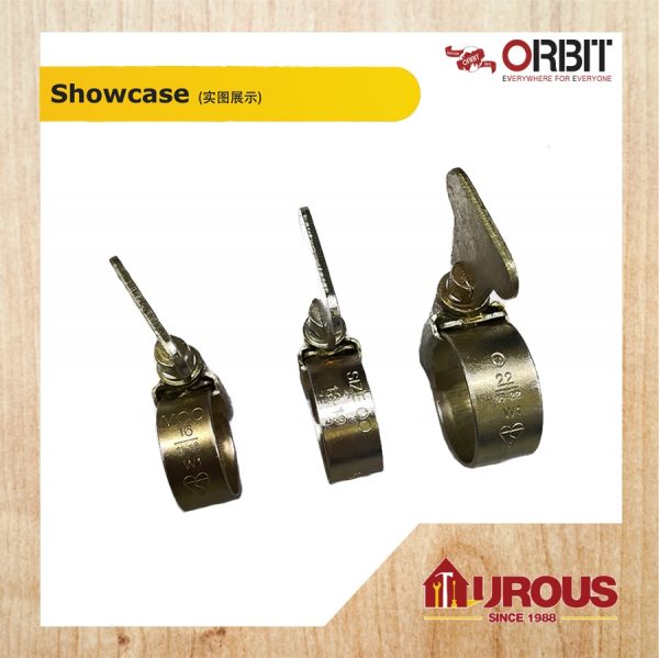 ORBIT HOSE CLIP C/W HANDLE (IRON) SIZE No.MOO / No.O / No.OO - (one box) - Image 3