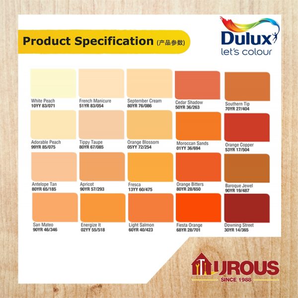 DULUX EASYCLEAN 1 LITRE (ORANGE SERIES) - Image 4