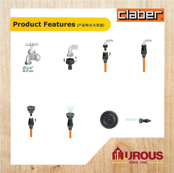 CLABER GARDEN HOSE SPRINGY 15M GCB-9334 - Image 2
