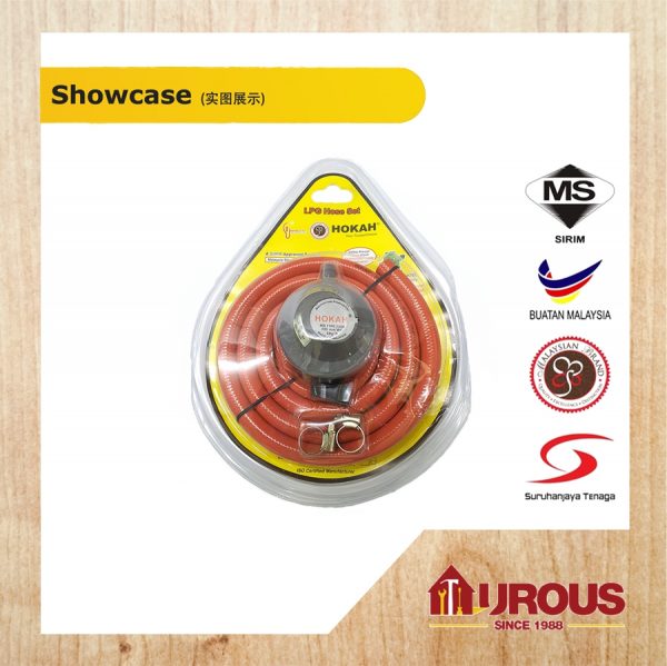 HOKAH HIGH PRESSURE 1.5M GAS HOSE KIT REGULATOR WITH SIRIM/SA102-PR /SA102PR - Image 2