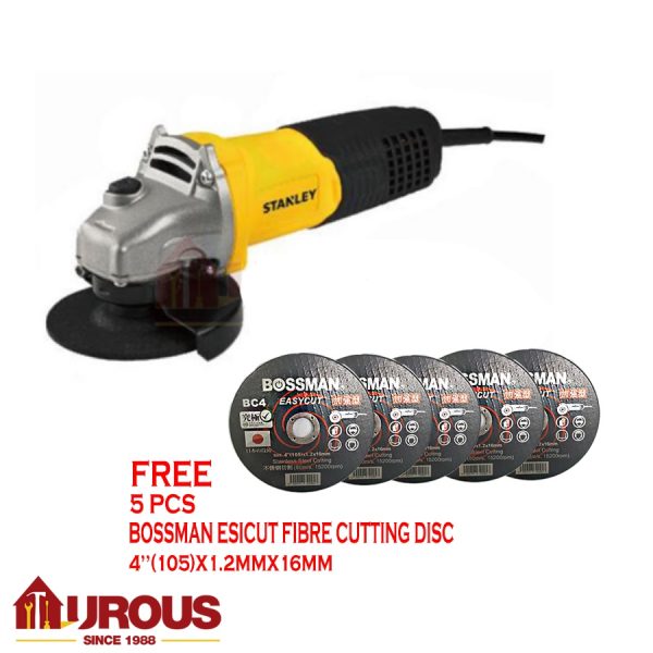 Stanley Machine Angle Grinder 580W STGT5100(FREE Fibre Cutting x 5pcs) - Image 2
