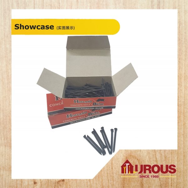 Concrete Nail 2mm/2.5mm/3.4mm (Black) (S) - 90pcs+-/box - Image 4
