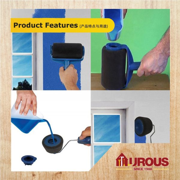 PINTAR FACIL PAINT RUNNER PRO PAINT BRUSH ROLLER SET (6PCS SET) W/STAINLESS STEEL HANDLE - Image 4
