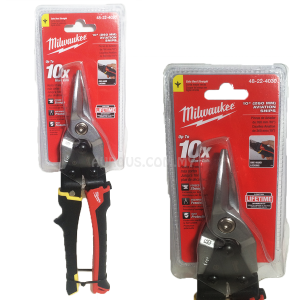 Milwaukee Straight Cutting Aviation Snips 260mm 10'' 48-22-4030 - Image 2
