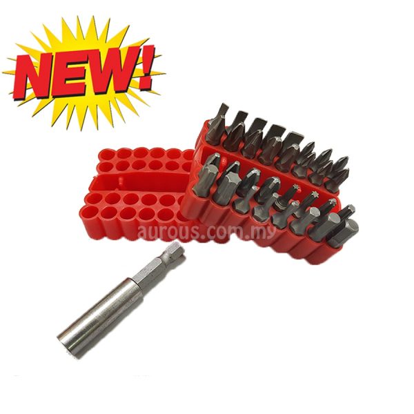 Hexagon Screw Bit Set with Torx Pozi Phillips Slotted Square Heads (E) 33pcs - Image 2