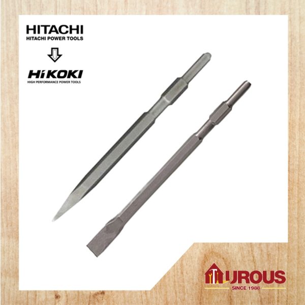 HITACHI HIKOKI HEXAGONAL HACKING CHISEL - (FLAT / POINT)