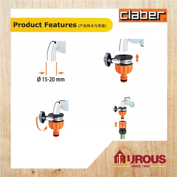 CLABER SMOOTH TAP CONNECTOR 8525 - Image 5