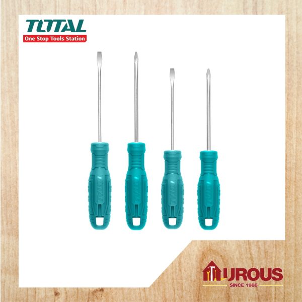 TOTAL SLOTTED / PHILLIPS SCREWDRIVER 40CR (100MM , 150MM) - 1 PIECE
