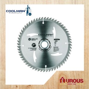 COOLMAN POPULAR TCT 60T ATB PREMIUM TYPE CIRCULAR WOOD CUTTING BLADE 7''/180MM (TCT18060ATBP)