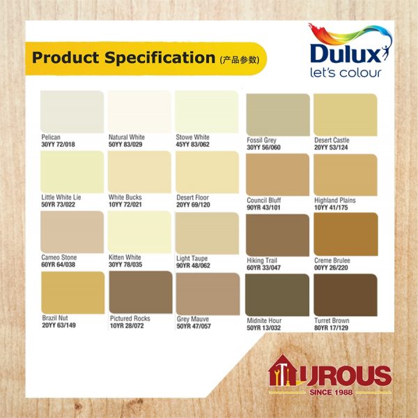 DULUX EASYCLEAN 1 LITRE (WARM NEUTRAL SERIES) - Image 4