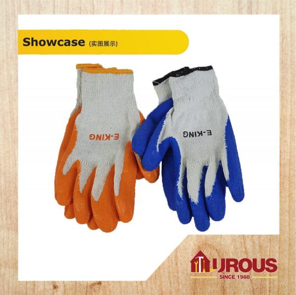 PROGLASS LATEX COATED SHOWA GLOVE (ORANGE/BLUE) - Image 4