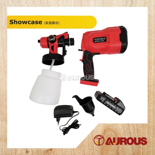 CORDLESS PORTABLE SPRAY GUN 18V 800ML W/ BATTERY 2.0Ah AND CHARGER - Image 5