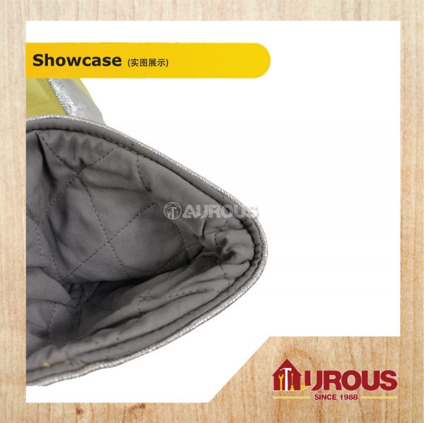 ALUMINISED HAND GLOVE 16" (ALU/370/5F-PANOX) (UP TO 550°C) - Image 4
