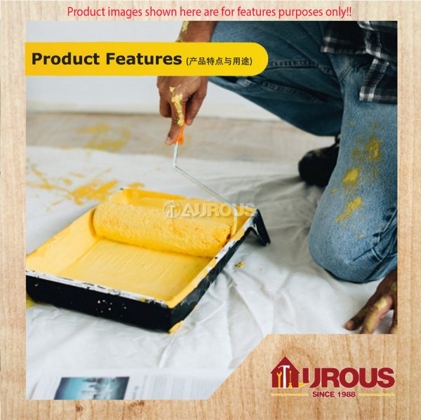 PAINT TRAY STARTER SET (PAINT ROLLER APR745 7'' WITH FRAME HANDLE + BRUSH 380 2'' + PAINT TRAY) - Image 7