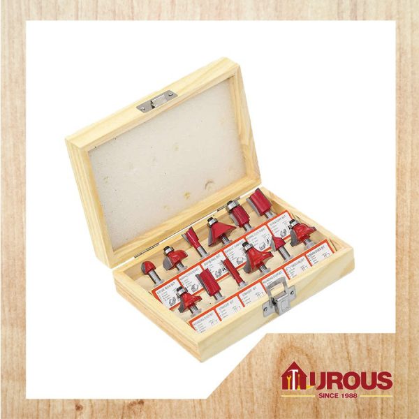 12PCS ROUTER BIT SET 6.35MM (270401)