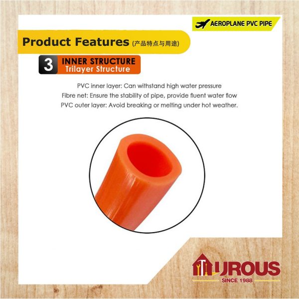 AEROPLANE PVC GARDEN HOSE ORANGE 16MM x 3.0MM x 30M - Image 6
