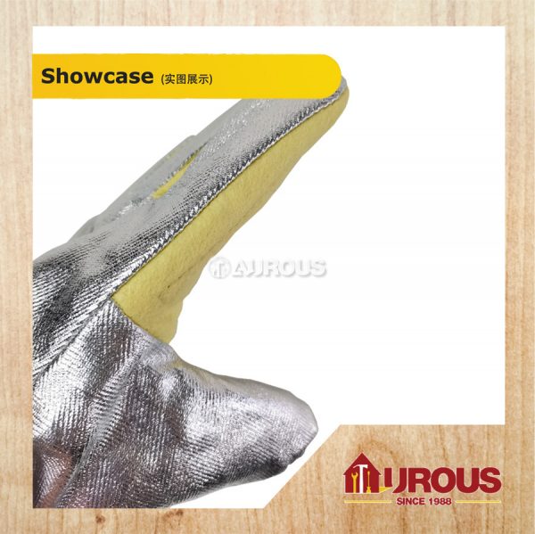 ALUMINISED HAND GLOVE 16" (ALU/370/5F-PANOX) (UP TO 550°C) - Image 6