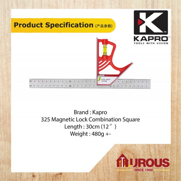 KAPRO SPIRIT LEVEL 325 MAGNETIC LOCK COMBINATION SQUARE - Image 8